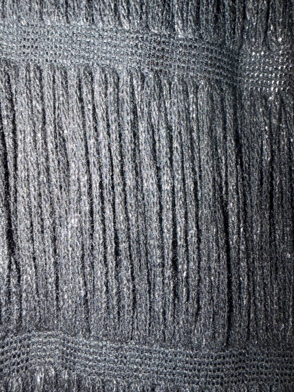 Vera Wang black metallic yarn coat. See measurements - Picture 3 of 13